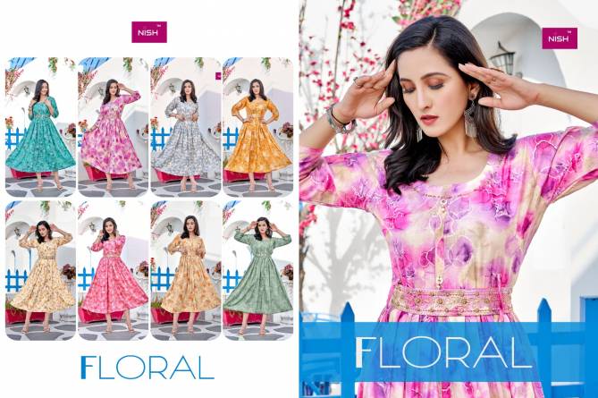 Floral By Nish 1001 To 1008 Designer Kurtis Catalog